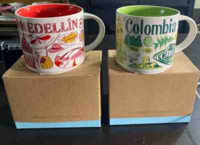 Starbucks Mugs - Been There Series - Columbia And Medellin - NIB - Sold on eBay Jan, 23rd 2020 for $70.00