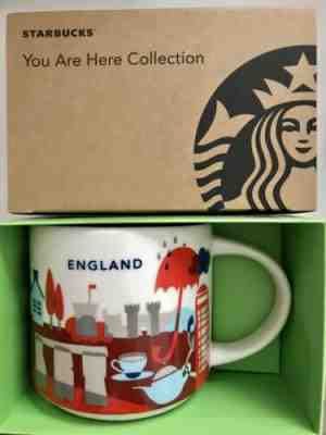 Starbucks Coffee 14oz ENGLAND mug YAH YOU ARE HERE Cup NIB w/ SKU - Sold on eBay Jan, 23rd 2020 for $33.20