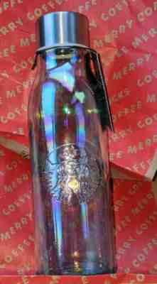 *NEW* Starbucks Glass Water Bottle, Iridescent, Holiday 2019! Free Shipping! - Sold on eBay Jan, 23rd 2020 for $39.99