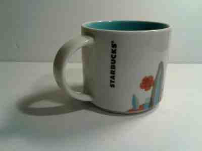 Starbucks Hawaii 2015 You Are Here Mug 14 oz. Palm Tree Rainbow Volcano Blue - Sold on eBay Jan, 23rd 2020 for $15.00