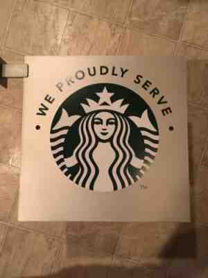 RARE Starbucks Double Sided Aluminum Sign W/ Flange - Sold on eBay Jan, 22nd 2020 for $31.00