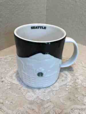 Starbucks Mug Cup 2012 16 oz Collector Series Seattle Skyline City Relief - Sold on eBay Jan, 22nd 2020 for $25.51