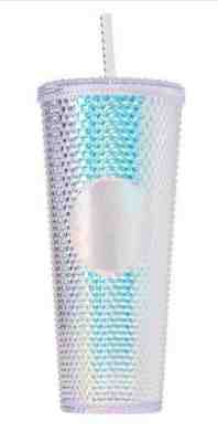 2019 Starbucks Studded Tumbler Platinum Iridescent 24 oz Cold Cup Holiday Silver - Sold on eBay Jan, 22nd 2020 for $39.99