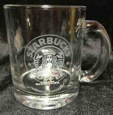Starbucks Coffee Mug Clear Etched Logo 11oz-RARE - Sold on eBay Jan, 22nd 2020 for $16.00