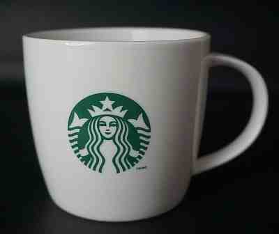 Starbucks White Ceramic Green Logo 12 oz Coffee Cup Mug 2013 EUC!! - Sold on eBay Jan, 22nd 2020 for $19.99