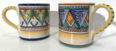 Starbucks Coffee Sberna Deruta Italy Handpainted Exclusive 3 5/8" Mugs Set Of 2 - Sold on eBay Jan, 22nd 2020 for $22.00