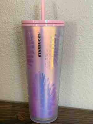 New Starbucks 2019 Holiday Holographic Iridescent Pine Cone Winter Tumbler 24 Oz - Sold on eBay Jan, 22nd 2020 for $37.49