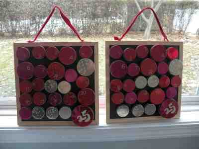 Starbucks Advent Calendars on Magnetic Board / 2014 / Lot of 3 - Sold on eBay Jan, 22nd 2020 for $45.00