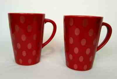 Starbucks Coffee Red Mug Cup 2005 Metallic Copper Polka Dots Christmas  Set of 2 - Sold on eBay Jan, 22nd 2020 for $22.00