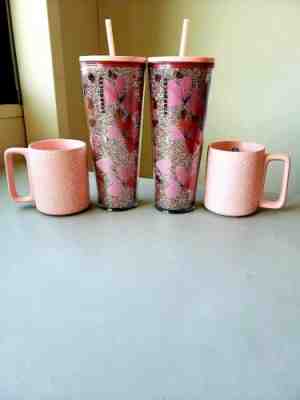 NWT Starbucks Valentines 2020 Tumbler & Cup Set 4 Total Valentines Day Gift - Sold on eBay Jan, 24th 2020 for $50.00