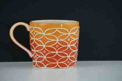 Starbucks 2009 Orange Ombre Hand Painted Collectors Coffee Mug Cup 14 oz Tea - Sold on eBay Jan, 24th 2020 for $19.95