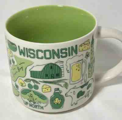 2018 Starbucks WISCONSIN Been There Coffee Mug Cup 14 oz Green And Yellow - Sold on eBay Jan, 24th 2020 for $21.99