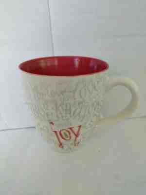Starbucks Coffee Cup - 2005 Christmas Joy 4" x 3 3/4" excellent 12 oz large mug - Sold on eBay Jan, 24th 2020 for $17.40