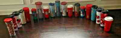 SALE huge lot of 19 starbucks holiday christmas tumblers - Sold on eBay Jan, 24th 2020 for $35.00