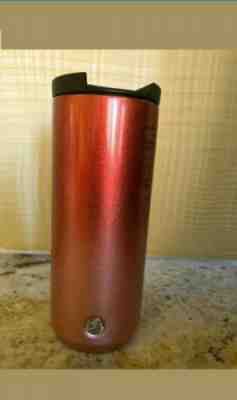 New Starbucks Vacuum Flip-Top Glitter Ombre Red Stainless Steel Tumbler 12oz - Sold on eBay Jan, 24th 2020 for $20.00