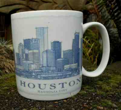 STARBUCKS HOUSTON Magnolia City Blue Architecture Series 2006 Coffee Cup Mug  - Sold on eBay Jan, 24th 2020 for $15.99