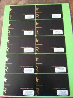 Starbucks gift card 2017 " RESERVE " 10 CARDS. HTF. NEW - Sold on eBay Jan, 24th 2020 for $85.00