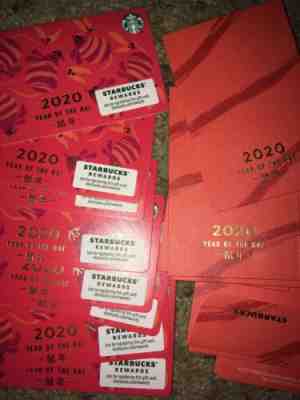 15 Starbucks Cards & Envelopes Chinese New Year 2020 Year of the Rat New Mint - Sold on eBay Jan, 24th 2020 for $19.95