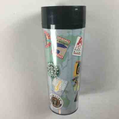 Starbucks Tumbler VTG Mug Coffee Kenya Cup Drink 16oz Travel USA Made 90s Stamps - Sold on eBay Jan, 24th 2020 for $15.88