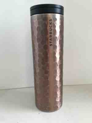 Starbucks COPPER HAMMERED Stainless Steel Coffee TRAVEL TUMBLER Mug 16oz 2012 !! - Sold on eBay Jan, 24th 2020 for $29.99