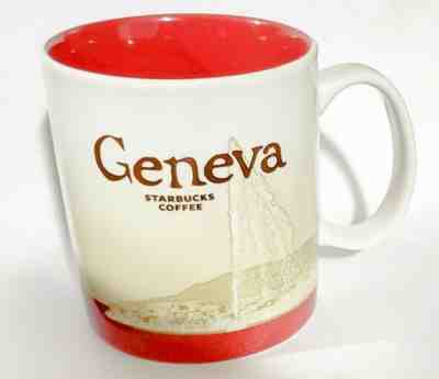 Geneva Genève Starbucks Global Icon City 16oz 2013 Ceramic Coffee Cup Tea Mug - Sold on eBay Jan, 24th 2020 for $16.50