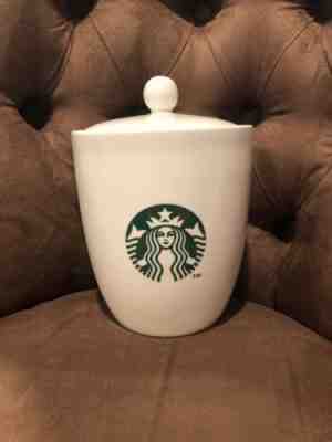 Starbucks 2013 Mermaid Logo 8" Ceramic Airtight Canister Jar EUC - Sold on eBay Jan, 23rd 2020 for $17.99