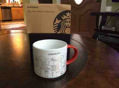 Starbucks You Are Here Lebanon Christmas Holiday Mug - Sold on eBay Jan, 23rd 2020 for $34.99