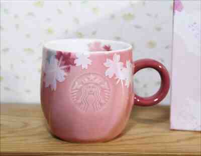 NIB! Starbucks JAPAN 2019 SAKURA MUG  Bright PINK / 12oz 355ml - Sold on eBay Jan, 22nd 2020 for $38.99