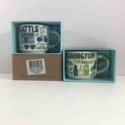 Starbucks Been There Series 2oz Ornament Mug Washington & Seattle Set Of 2  - Sold on eBay Jan, 22nd 2020 for $34.99