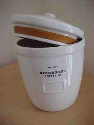 Starbucks Barista Coffee ABBEY Canister White - Sold on eBay Jan, 22nd 2020 for $22.00