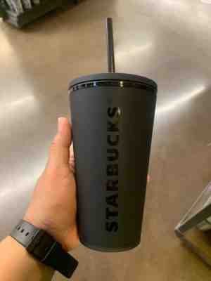 Starbucks Holiday 2019 Tumbler Cup - Matte Black Grande 16oz Black Straw - Sold on eBay Jan, 22nd 2020 for $24.99