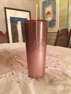 RARE! Starbucks Holiday 2019 Venti Stainless Steel Tumbler Rose Gold Glitter - Sold on eBay Jan, 22nd 2020 for $31.00