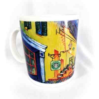 Starbucks Vincent Van Gogh Coffee Mug Cup Cafe at Night Chaleur D.Burrows - Sold on eBay Jan, 22nd 2020 for $19.95