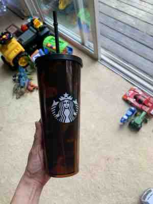 NEW Starbucks Gold Glitter Cold Coffee Cup Insulated Tumbler Venti Size 24 oz - Sold on eBay Jan, 22nd 2020 for $16.50