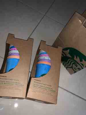 RARE SUMMER EXCLUSIVE! starbucks reuseable hot cup 2 pack, count 12 cups - Sold on eBay Jan, 22nd 2020 for $45.00