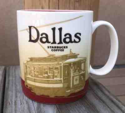 Starbucks Dallas Coffee Mug 2009 Collector Series 16 oz Cream Red Cup - Sold on eBay Jan, 22nd 2020 for $19.99