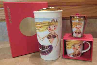 STARBUCKS NEW 2015 GOLD MERMAID SIREN TUMBLER, DEMI 3 OZ, ORNAMENT GIFT BOX SET  - Sold on eBay Jan, 25th 2020 for $45.00