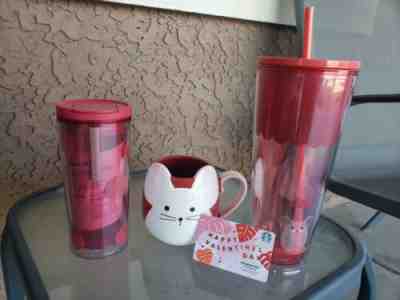 2020 Starbucks Year Of The Rat 3 Piece Collection 14oz mug 12/24oz tumblers - Sold on eBay Jan, 25th 2020 for $60.00