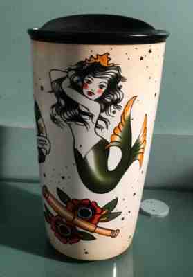 Starbucks 2015 Sailor Tattoo Coffee Mermaid Anchor Rose 12oz Travel Mug Tumbler - Sold on eBay Jan, 25th 2020 for $61.00