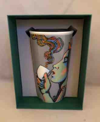 Starbucks 25th Anniversary Mermaid Travel Ceramic  Cup 12 Oz. 2016. NWT - Sold on eBay Jan, 25th 2020 for $30.00
