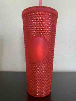 STARBUCKS 2019 Neon Pink Studded Cold Cup Tumbler WINTER HOLIDAY 24 oz - Sold on eBay Jan, 25th 2020 for $24.95
