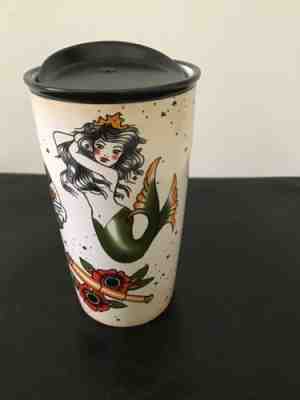 2015 Starbucks Tattoo Mermaid Sailor Ceramic Tumbler w/Lid   MINT - Sold on eBay Jan, 25th 2020 for $64.99