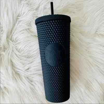NEW Starbucks Limited Edition Halloween 2019 Matte Black Studded Tumbler Venti - Sold on eBay Jan, 25th 2020 for $62.00