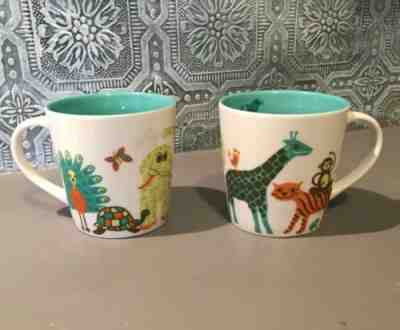 Starbucks Animals Zoo Coffee Mug Cup Child Kids 2008 Bone China 8oz — 2 Cups - Sold on eBay Jan, 25th 2020 for $15.99