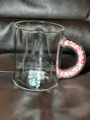 2020 Starbucks Valentines Confetti Hearts Handle Glass Mug Cup New Ships ASAP - Sold on eBay Jan, 25th 2020 for $28.38