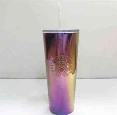 New 2019 Starbucks Cold Cup Iridescent Pink Purple Stainless Steel Tumbler 24 Oz - Sold on eBay Jan, 25th 2020 for $47.99