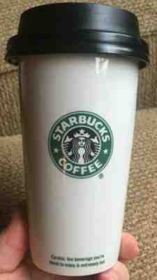Starbucks 2009 Mermaid Siren Ceramic Travel Mug Tumbler 12 oz Coffee Cup w/Lid! - Sold on eBay Jan, 25th 2020 for $19.95