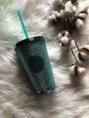 Starbucks 16oz Aqua Teal Studded Grande Tumbler 2014  - Sold on eBay Jan, 25th 2020 for $20.00