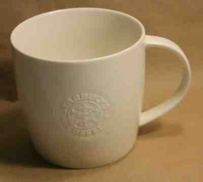 Starbucks Coffee New Bone China 2009 16oz Embossed Siren Mermaid White Cup Mug - Sold on eBay Jan, 25th 2020 for $44.99