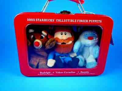 2003 STARBUCKS RUDOLPH THE RED NOSE REINDEER COLLECTIBLE FINGER PUPETS - Sold on eBay Jan, 25th 2020 for $19.95
